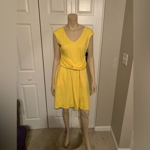 Yellow a line dress